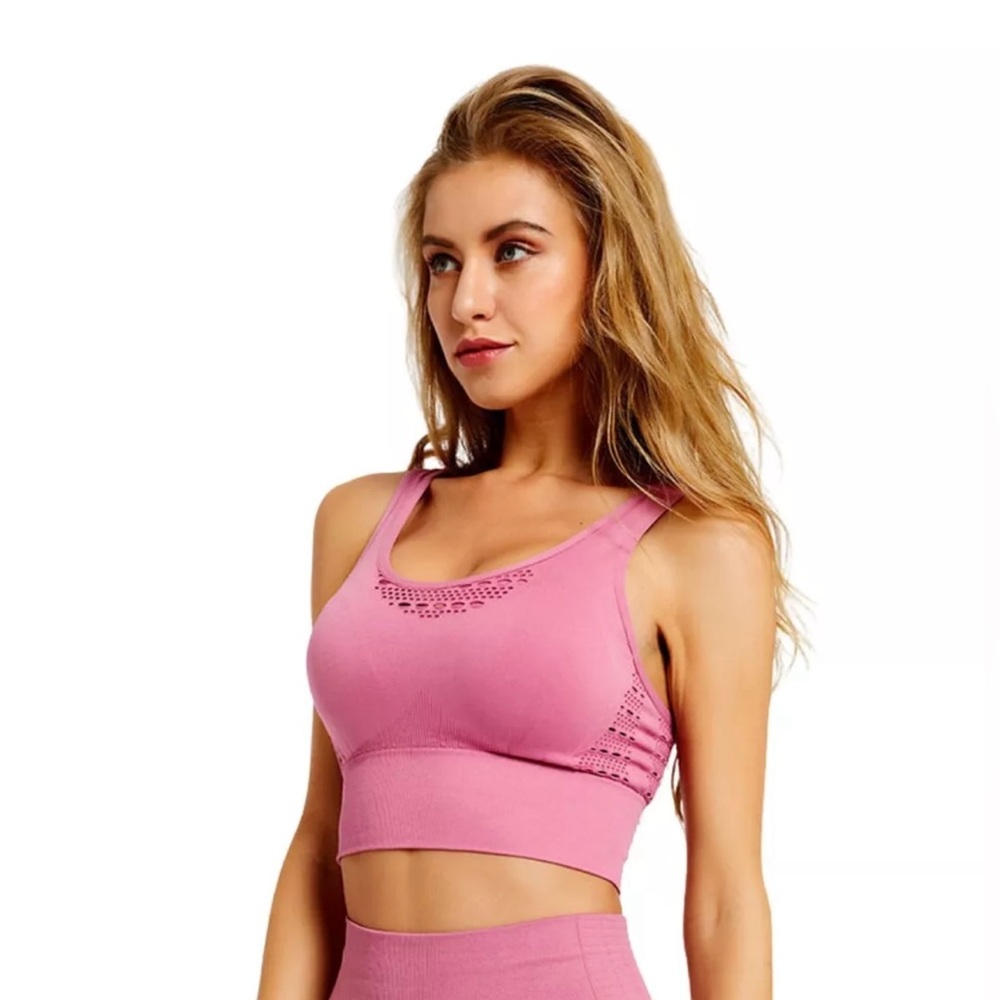 Dusty Pink Sports Bra & Shorts Size M